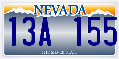 NV license plate 13A155