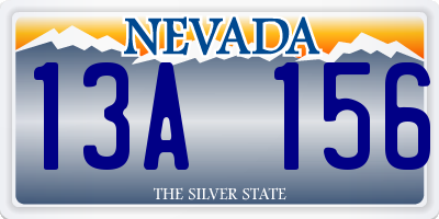 NV license plate 13A156