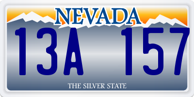 NV license plate 13A157