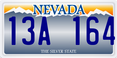 NV license plate 13A164