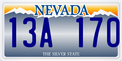 NV license plate 13A170