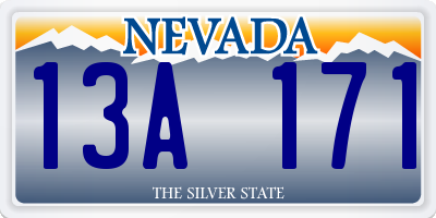 NV license plate 13A171