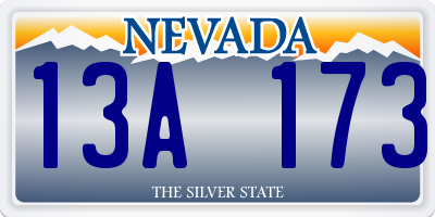 NV license plate 13A173