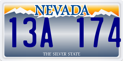 NV license plate 13A174