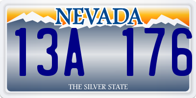 NV license plate 13A176