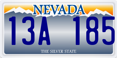 NV license plate 13A185