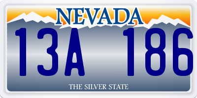 NV license plate 13A186