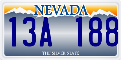 NV license plate 13A188