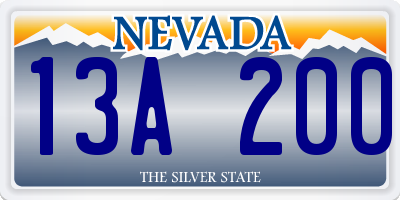 NV license plate 13A200