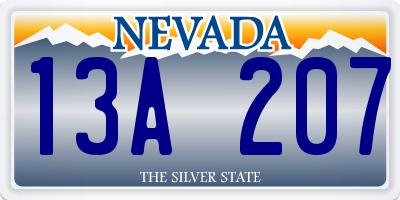 NV license plate 13A207