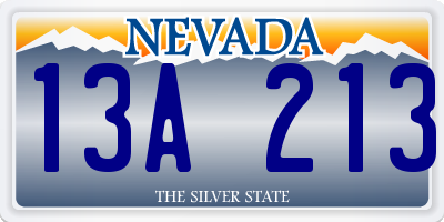 NV license plate 13A213