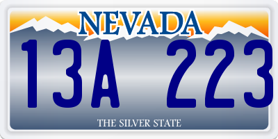 NV license plate 13A223