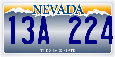 NV license plate 13A224