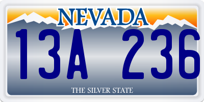 NV license plate 13A236