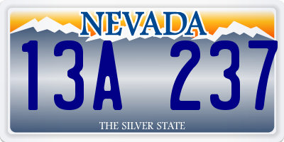 NV license plate 13A237