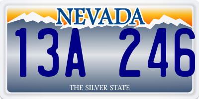 NV license plate 13A246