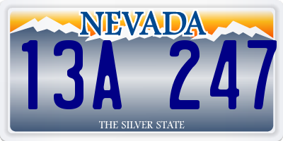 NV license plate 13A247