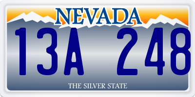 NV license plate 13A248