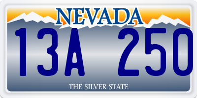 NV license plate 13A250