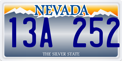 NV license plate 13A252