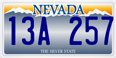 NV license plate 13A257