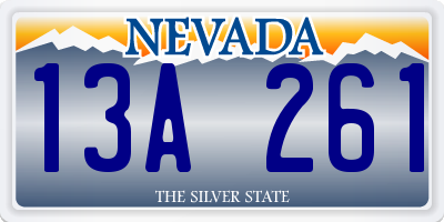 NV license plate 13A261