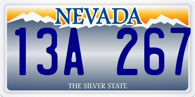 NV license plate 13A267