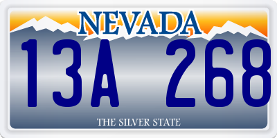 NV license plate 13A268