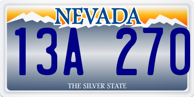 NV license plate 13A270