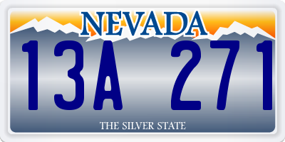 NV license plate 13A271
