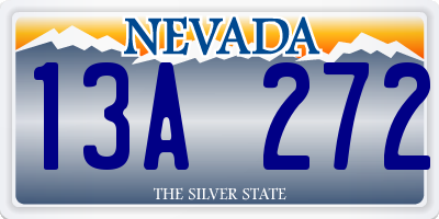 NV license plate 13A272