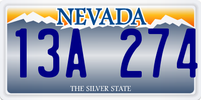 NV license plate 13A274