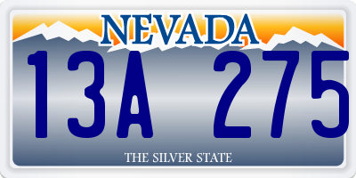 NV license plate 13A275