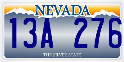 NV license plate 13A276