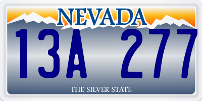 NV license plate 13A277