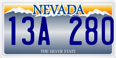 NV license plate 13A280