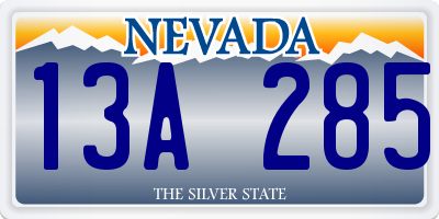 NV license plate 13A285