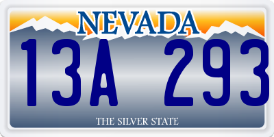 NV license plate 13A293