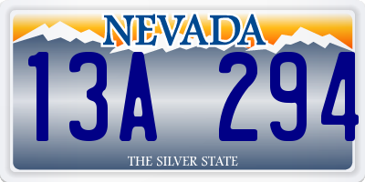 NV license plate 13A294