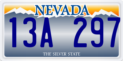 NV license plate 13A297