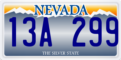 NV license plate 13A299