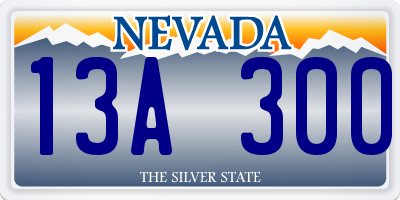 NV license plate 13A300