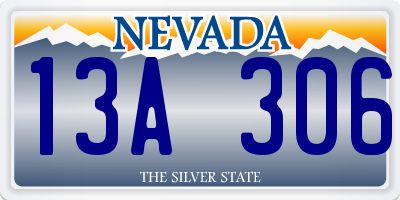 NV license plate 13A306