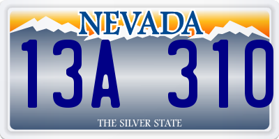 NV license plate 13A310