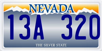 NV license plate 13A320