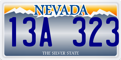 NV license plate 13A323