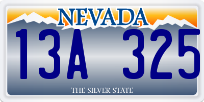 NV license plate 13A325