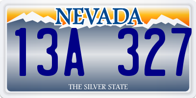 NV license plate 13A327