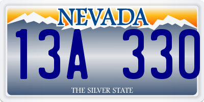 NV license plate 13A330