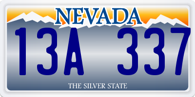 NV license plate 13A337